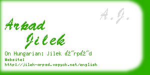 arpad jilek business card